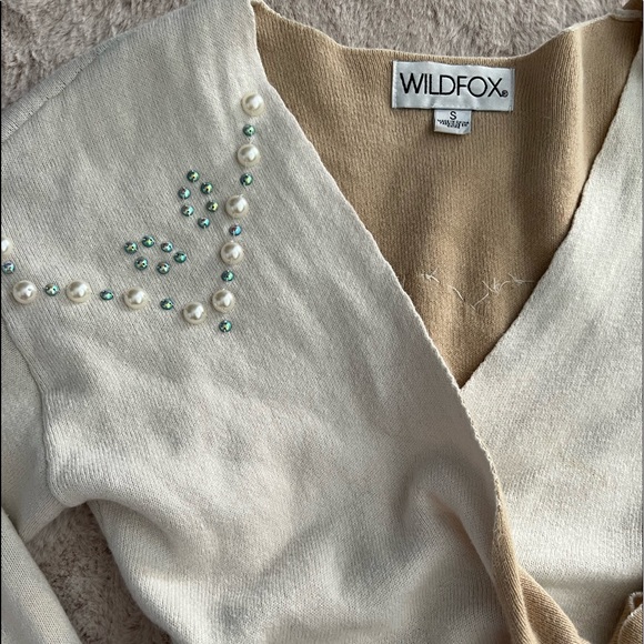 Wildfox beaded cropped sweater - Picture 2 of 6
